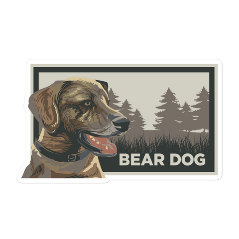 BHM Plotting Bear Dog Bubble-free stickers