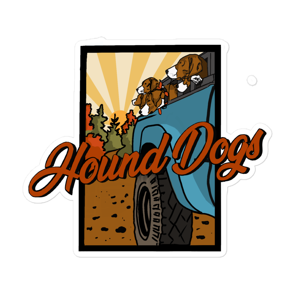 Hound Dogs Bubble-free stickers