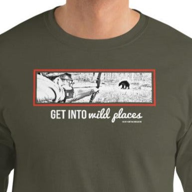 'Get Into Wild Places' Men’s Long Sleeve Shirt