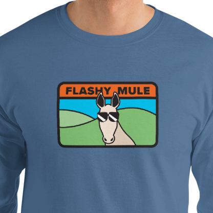 'Flashy Mule' Men’s Long Sleeve Shirt