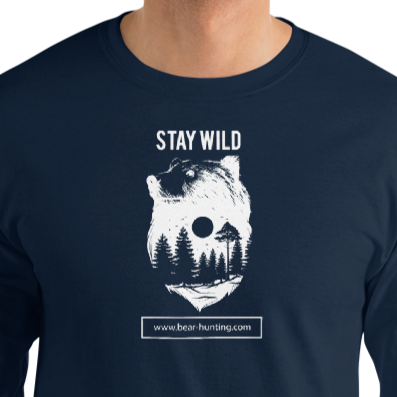 Apparel Navy / S Bear Hunting Magazine