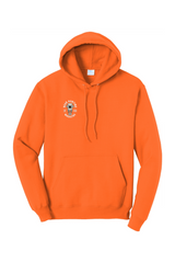 Walking Bear (Front/Back) Fleece Pullover Hooded Sweatshirt