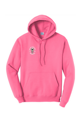 Walking Bear (Front/Back) Fleece Pullover Hooded Sweatshirt