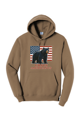 Red, White, & Bruin Fleece Pullover Hooded Sweatshirt