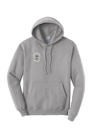 Walking Bear (Front/Back) Fleece Pullover Hooded Sweatshirt