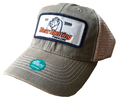 Back in Inventory Soon!  Bear Hunting Magazine Tan Trucker Hat