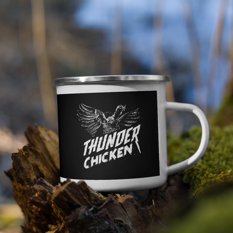 'Thunder Chicken' Enamel Mug