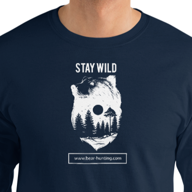 'Stay Wild Moon Bear' Men’s Long Sleeve Shirt